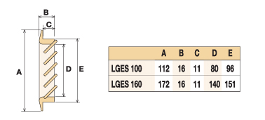 Деревянная вентиляционная решетка, бук 112x112