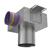 Присоединительная коробка потолочная Provent VPS 125/90×1 на 1 выход, круглая