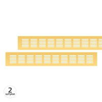 Вентиляционная решетка Благовест 60x400, золото (2шт.)