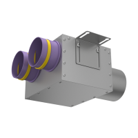 Присоединительная коробка Provent VPD 125/90×2 на 2 выхода, прямая круглая