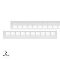 Вентиляционная решетка Благовест 60x400, серебро (2шт.)