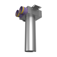 Присоединительная коробка потолочная Provent VPSL 125/75×2 на 2 выхода (L=400 мм), круглая