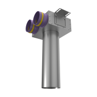 Присоединительная коробка потолочная Provent VPSL 125/90×2 на 2 выхода (L=400 мм), круглая