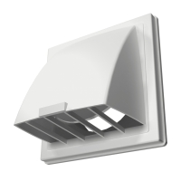 Вентиляционная решетка прямоугольная с козырьком ЭРА 1515К12,5ФВ