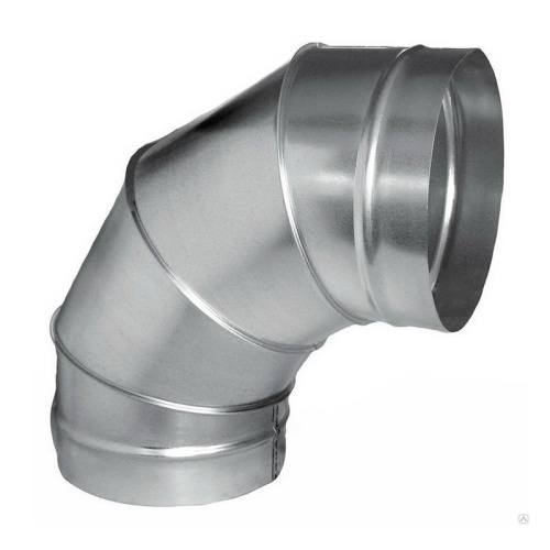 Отвод 90º круглый (оц. сталь) (355 мм)