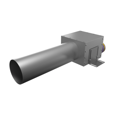 Присоединительная коробка Provent VPDL 125/75×2 на 2 выхода (L=400), прямая круглая