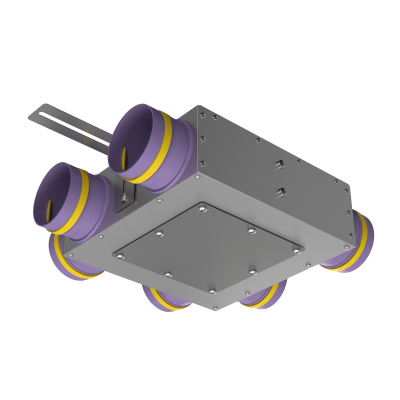 Присоединительная коробка концевая Provent KVF 160/90×6 на 6 выходов