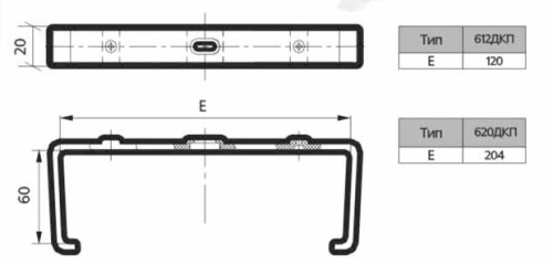 Держатель плоского канала 612ДКП