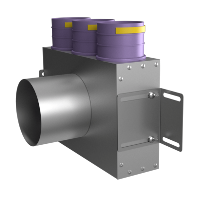 Присоединительная коробка потолочная Provent VPS 125/75×3 на 3 выхода, круглая