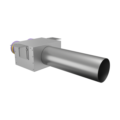 Присоединительная коробка Provent VPDL 125/90×2 на 2 выхода (L=400), прямая круглая