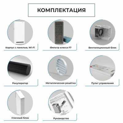 Компактный рекуператор воздуха VAKIO WINDOW SMART