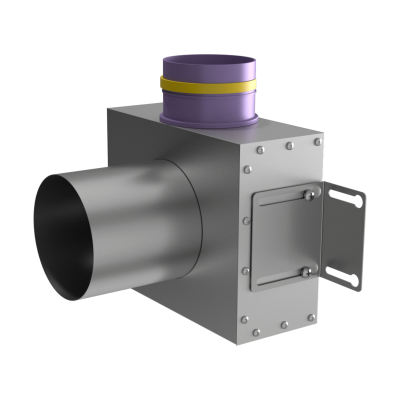 Присоединительная коробка потолочная Provent VPS 125/90×1 на 1 выход, круглая