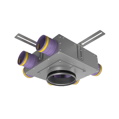 Присоединительная коробка проходная Provent KVF 160/160/75×6 на 6 выходов