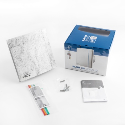 Вентилятор с обратным клапаном Soler Palau SILENT-200 CZ MARBLE WHITE DESIGN 4C